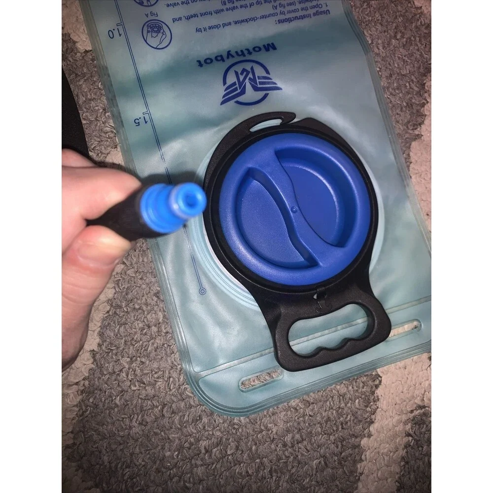 Mothybot Hydration Backpack 2L Insulated Water Bladder Aqua Blue Hiking Festival